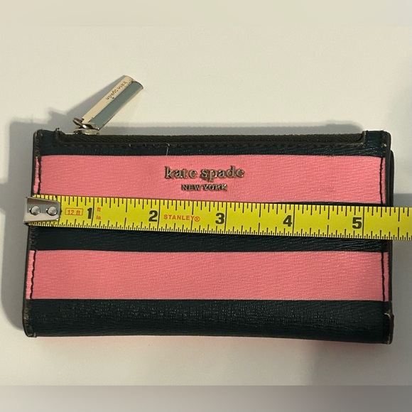 Kate Spade‎ Sylvia Continental Wristlet Wallet Pink Preppy Bold Stripe - Picture 4 of 10